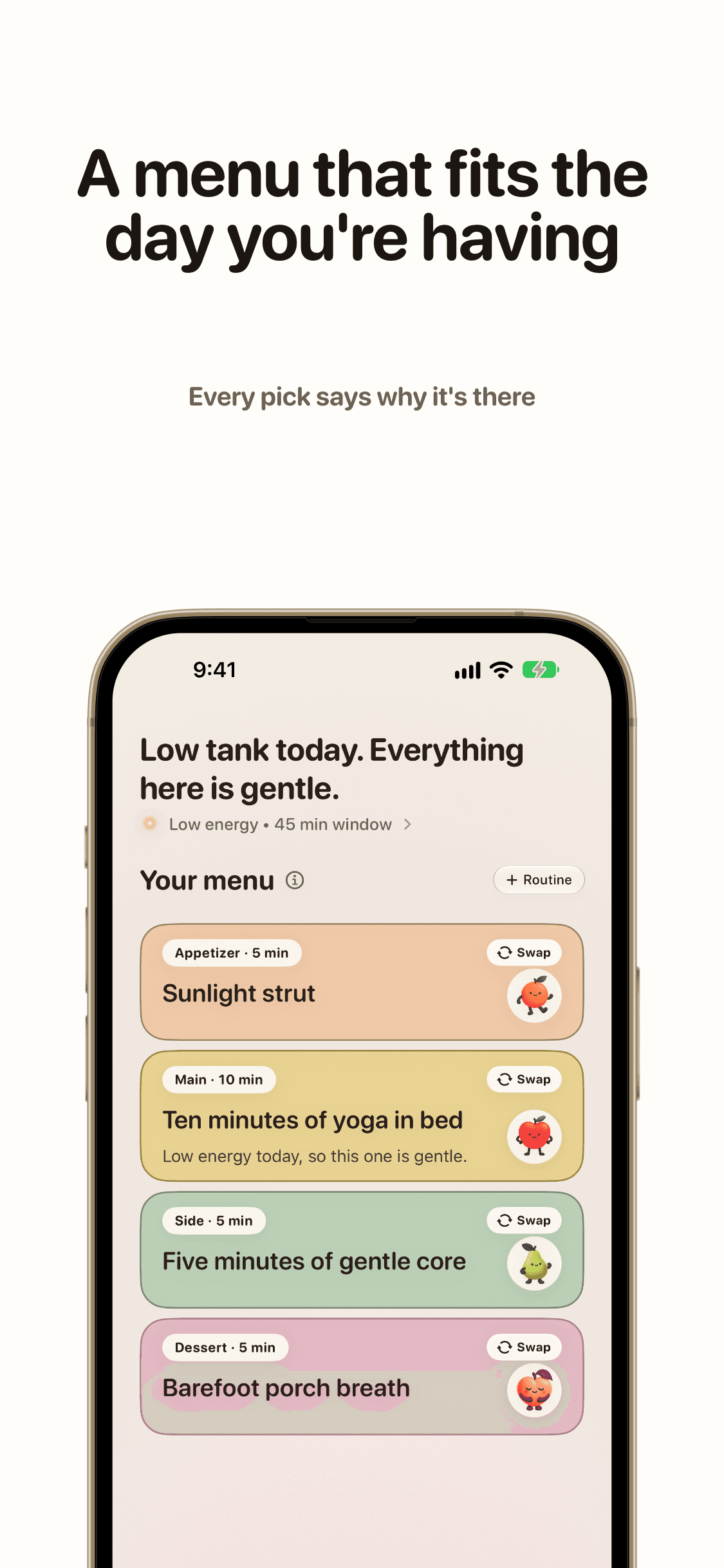 Made for your day FeelGood app preview