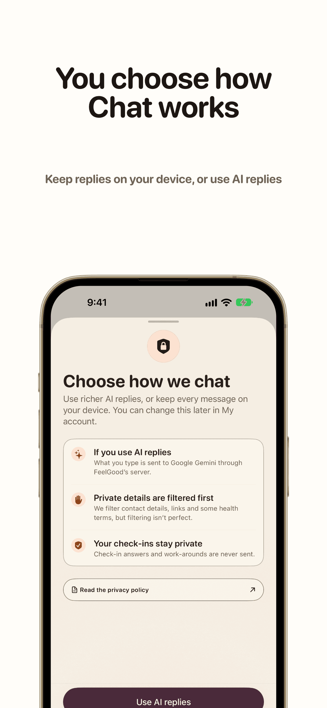 Your choice FeelGood app preview